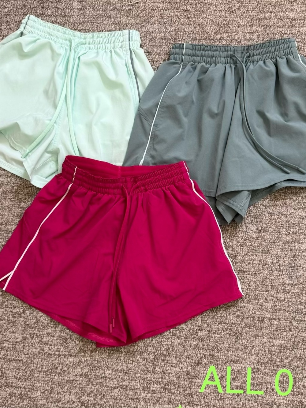 lululemon athletica Athletic Shorts - Magenta, Mint & Gray